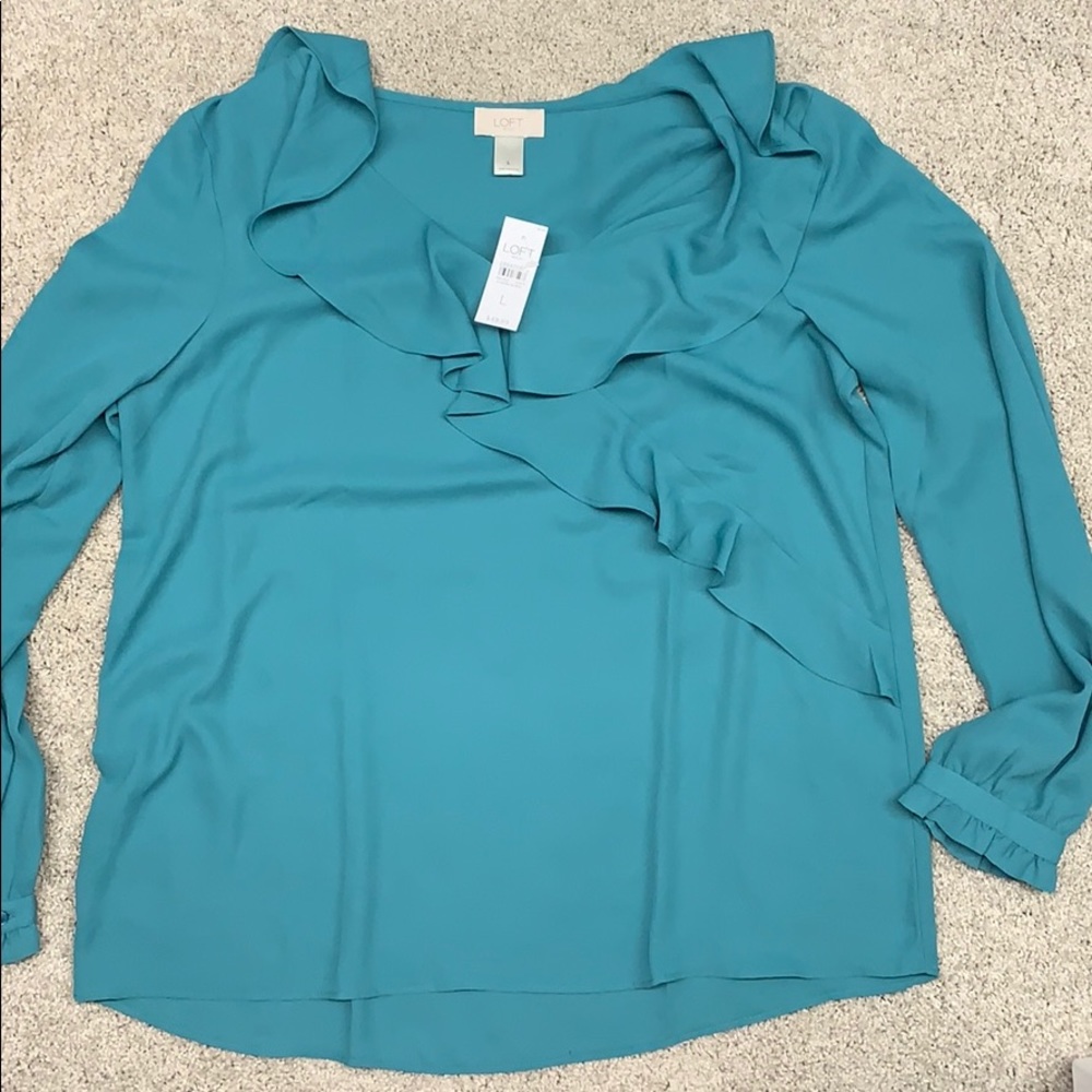 Loft Outlet NWT long sleeve blouse.  Size L.